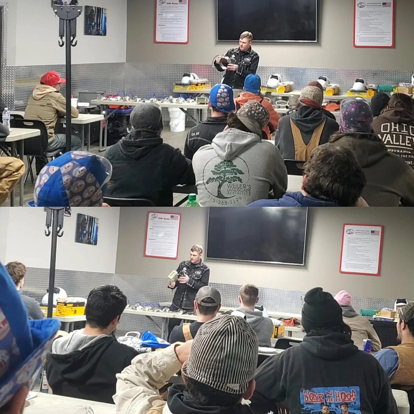 Travis Field teaching welding and materials at Kentucky Welding Institute